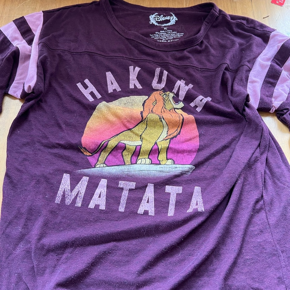Disney Lion King Hakuna Matata Simba Ringer Shirt